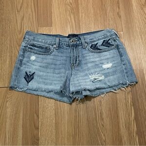 Lucky Brand Women’s 8/29 Denim The Cutoff Shorts Frayed Light Blue Denim